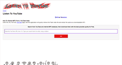 Desktop Screenshot of listentoyoutube.us